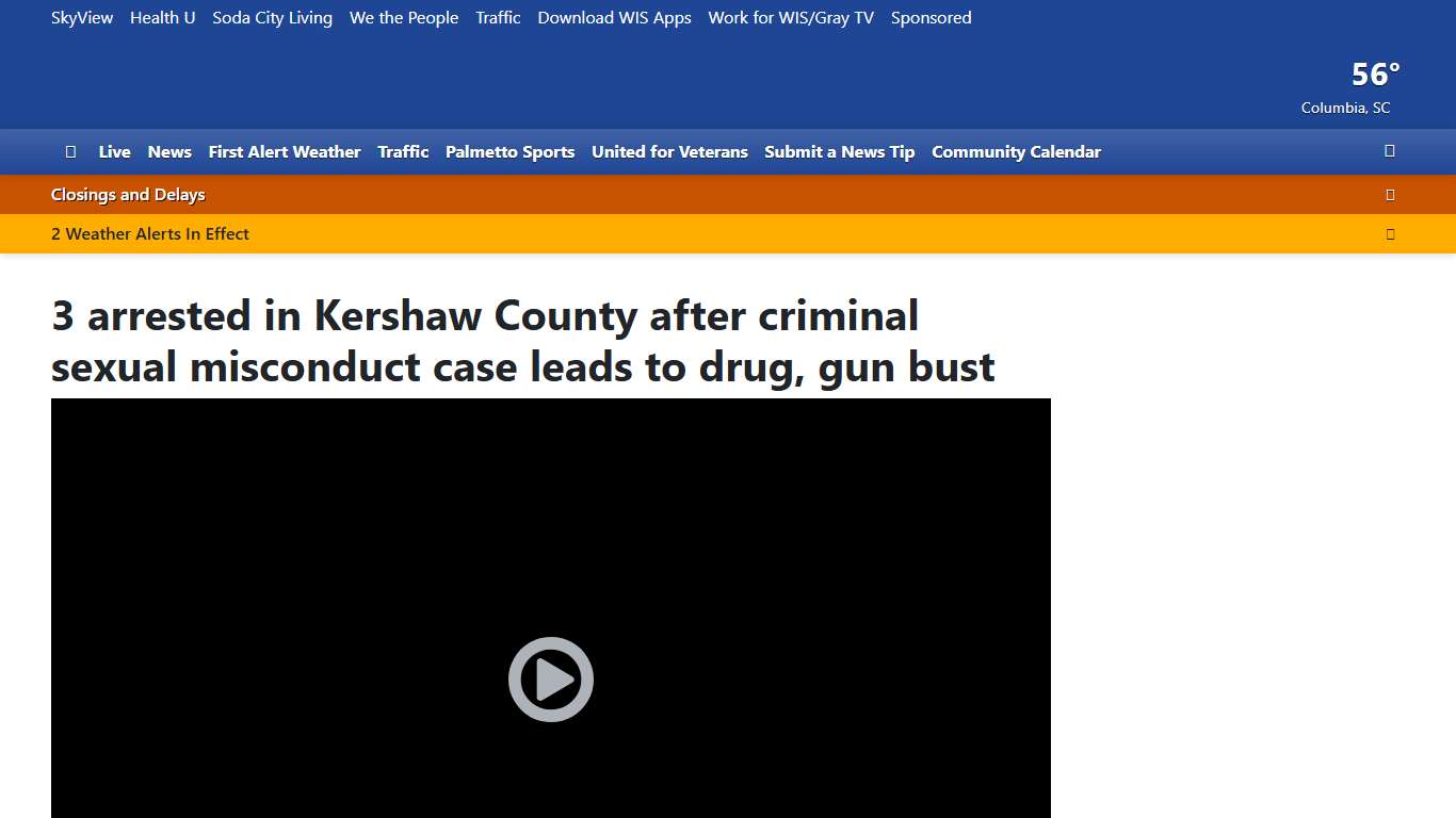 3 arrested in Kershaw County after criminal sexual misconduct case leads to drug, gun bust