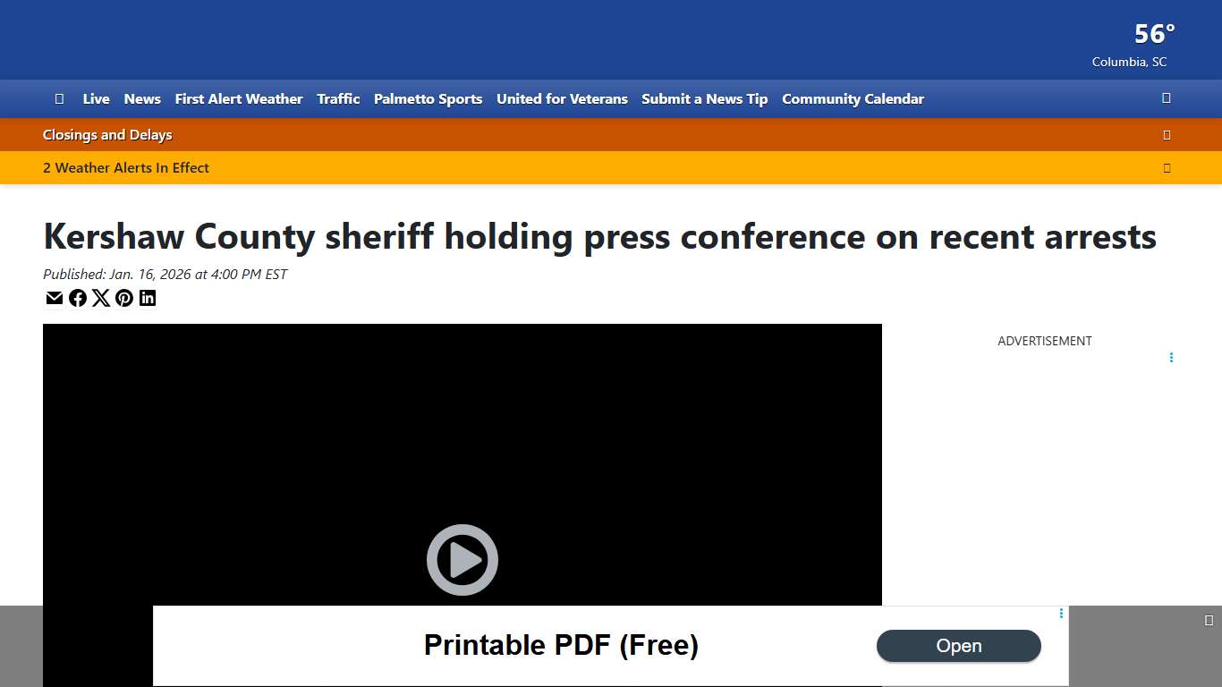 Kershaw County sheriff holding press conference on recent arrests