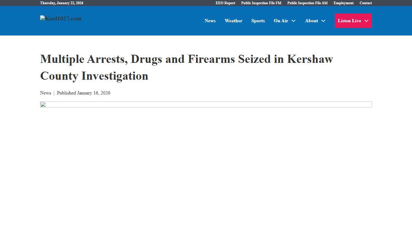 Multiple Arrests, Drugs and Firearms Seized in Kershaw County Investigation - Kool1027.com